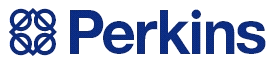 Perkins Logo in Blue Color on Transparent Logo