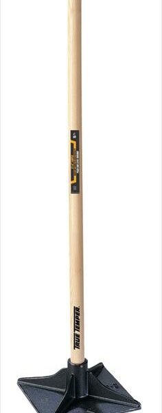 An Eight by Eight Inch Tramper With Wood Handle