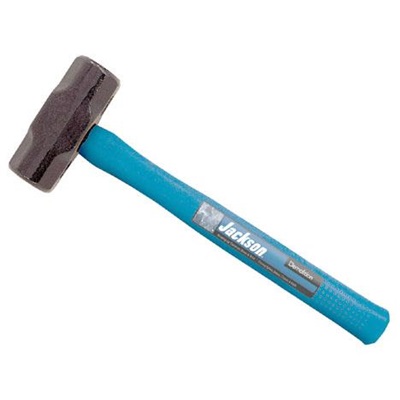 A Small Size Hammer With Blue Handle