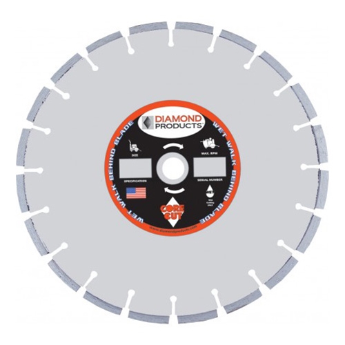 A Diamond Blade in Asphalt on White Background