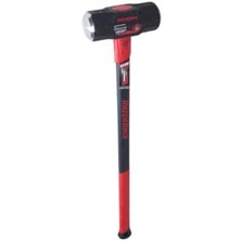 A Sledge Hammer With Red and Black Fiberglass Handle Side