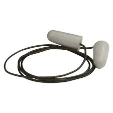 A Corded Earplugs Box With Black Wire