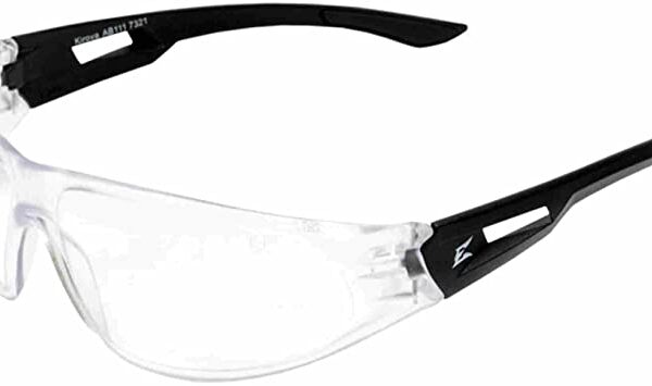 A Clear Glass Glasses With Black Frame