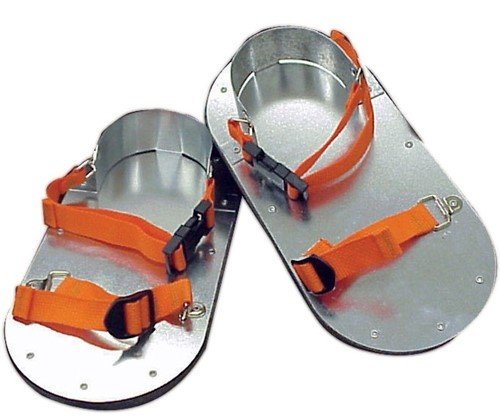 Stainless Steel Plated Soles With Orange Straps Copy