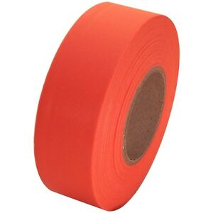 Here's an alt tag for the image: Roll of bright orange tape.