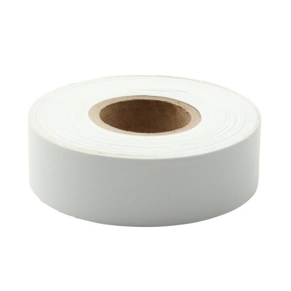 A Wide White Color Flagging Tape Roll