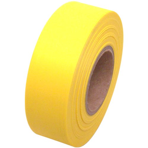 A Wide Yellow Color Flagging Tape Roll