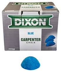 Here's an alt tag for the image: Box of Dixon blue carpenter's chalk.